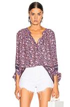 Natalie Martin Renata Shirt In Floral,pink,purple