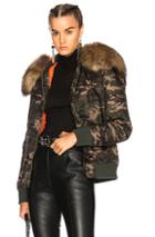 Mr & Mrs Italy Slim Fit New York Bomber Jacket In Abstract,green