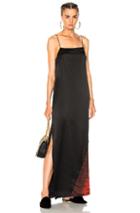 Raquel Allegra Ombre Column Gown In Black,ombre & Tie Dye,red