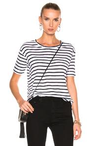 Frame Denim True Tee In Blue,stripes,white
