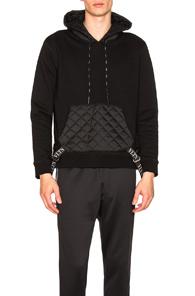 Valentino Hoodie With Nylon Tape In Black