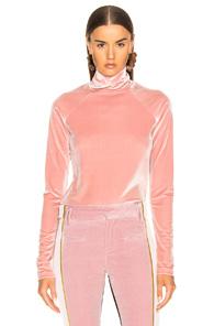 Haider Ackermann Velvet Turtleneck In Pink