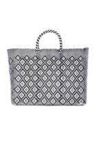 Truss Large Sunset Tote In Black,white,checkered & Plaid