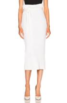 Ryan Roche Belted Cashmere Skirt In Neutrals,white