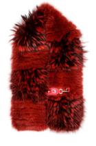 Fendi Fox Fur Stole In Red