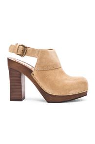 See By Chloe Suede Slingback Platform Heels In Neutrals