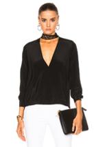 Michelle Mason Blouse With Choker In Black