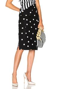 Monse Polka Dot Skirt In Black,geometric Print