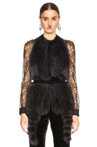 Givenchy Marmot Fur Stole Vest In Black,purple