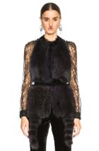 Givenchy Marmot Fur Stole Vest In Black,purple