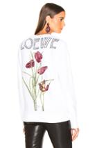 Loewe Logo Botanical Sweatshirt In White