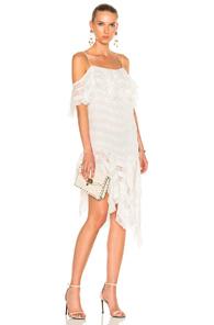 Philosophy Di Lorenzo Serafini Cold Shoulder Asymmetrical Dress In White