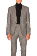 Calvin Klein 205w39nyc Fancy Wool Check Single Breasted Jacket In Gray,checkered & Plaid
