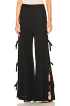Jonathan Simkhai Cotton Voile Side Tie Pant In Black
