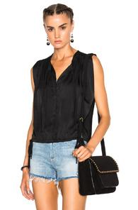 Isabel Marant Etoile Hervey City Flou Top In Black