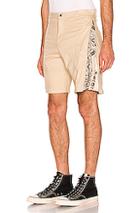 Paria Farzaneh Brush Cotton Monochrome Zip Short In Neutral