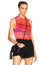 Raquel Allegra Icon Top In Ombre & Tie Dye,pink,red