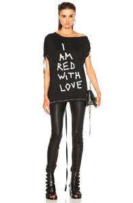 Ann Demeulemeester Graphic Top In Black