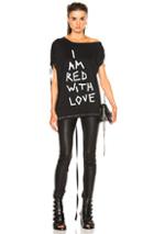 Ann Demeulemeester Graphic Top In Black