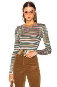 Missoni Missoni Metallic Knit Sweater In Green,pink,metallics,stripes