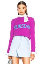 Alberta Ferretti Thursday Crewneck Sweater In Purple