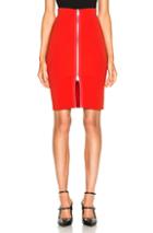 Givenchy Zip Front Skirt In Red