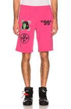 Off-white Green Man Sweatshorts In Pink
