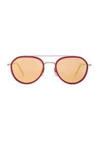 Thom Browne Sunglasses In Red,metallics