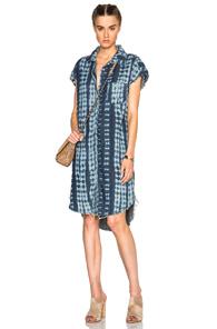 Nsf Sina Dress In Ombre & Tie Dye,blue