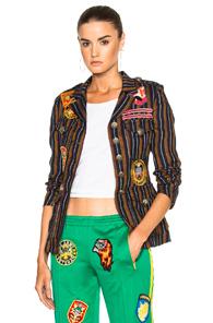 History Repeats Giacca Donna History Jacket In Blue,stripes,yellow