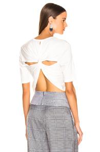 Dion Lee Twist Back Tee In White