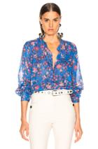 Isabel Marant Etoile Maria Top In Blue,floral