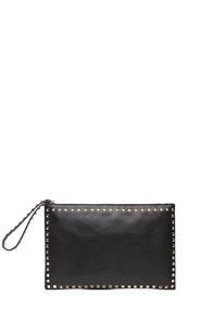 Valentino Small Rockstud Clutch In Black