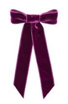 Jennifer Behr Velvet Bow Barrette In Purple