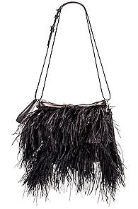 Marques ' Almeida Feather Bag In Black