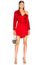 Michelle Mason Off Shoulder Dress In Red
