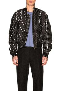 Haider Ackermann Bomber Jacket In Black,geometric Print