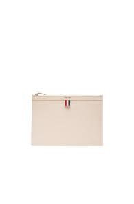 Thom Browne Small Zipper Tablet Holder In White