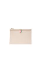 Thom Browne Small Zipper Tablet Holder In White