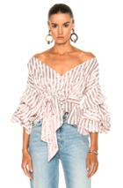 Alexis Armelle Top In Red,stripes,white