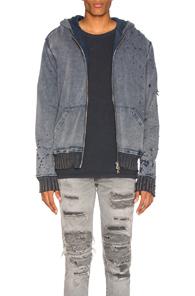 Amiri Shotgun Zip Hoodie In Blue