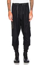 Acronym Industrial Micro Twill Drawcord Trousers In Black