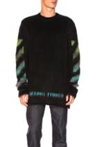 Off-white Arrows Brushed Pullover In Black