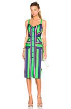 Tanya Taylor Antonia Dress In Green,stripes