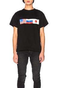 Gosha Rubchinskiy Flag Tee In Black