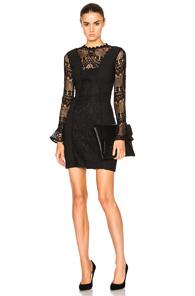 Nicholas Crepe Panel Dress In Black