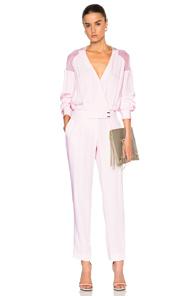 Prabal Gurung Crepe Back Satin Jumpsuit In Pink