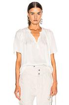 Raquel Allegra Flutter Blouse In White