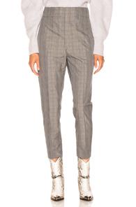 Isabel Marant Etoile Noah Pant In Gray,plaid