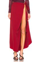 Y/project Side Slit Skirt In Red